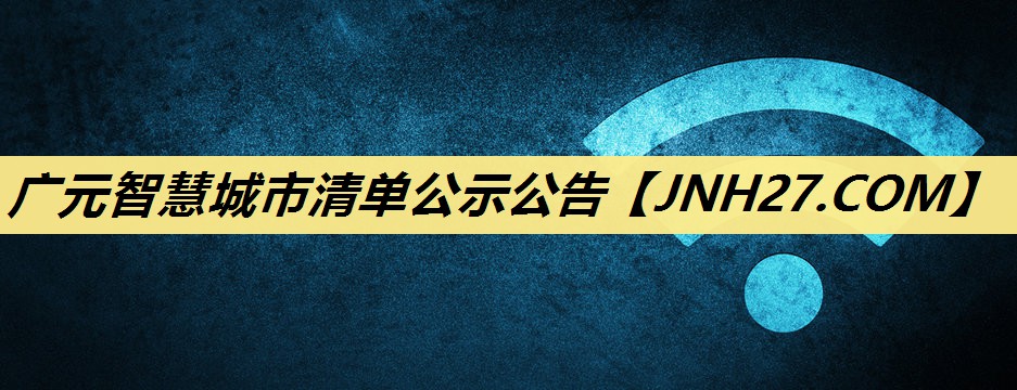 广元智慧城市清单公示公告